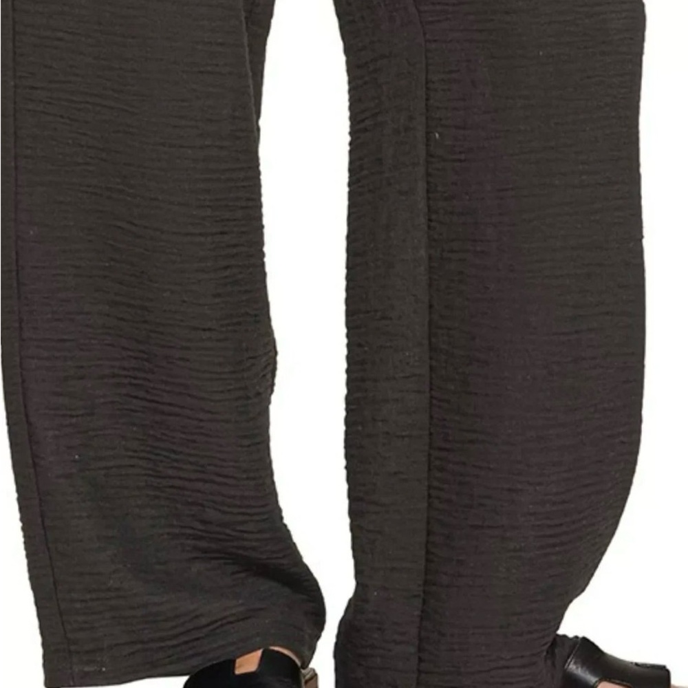 Zenana Women’s Crepe Elastic Banded Textured Black Pants 2x - Picture 8 of 9